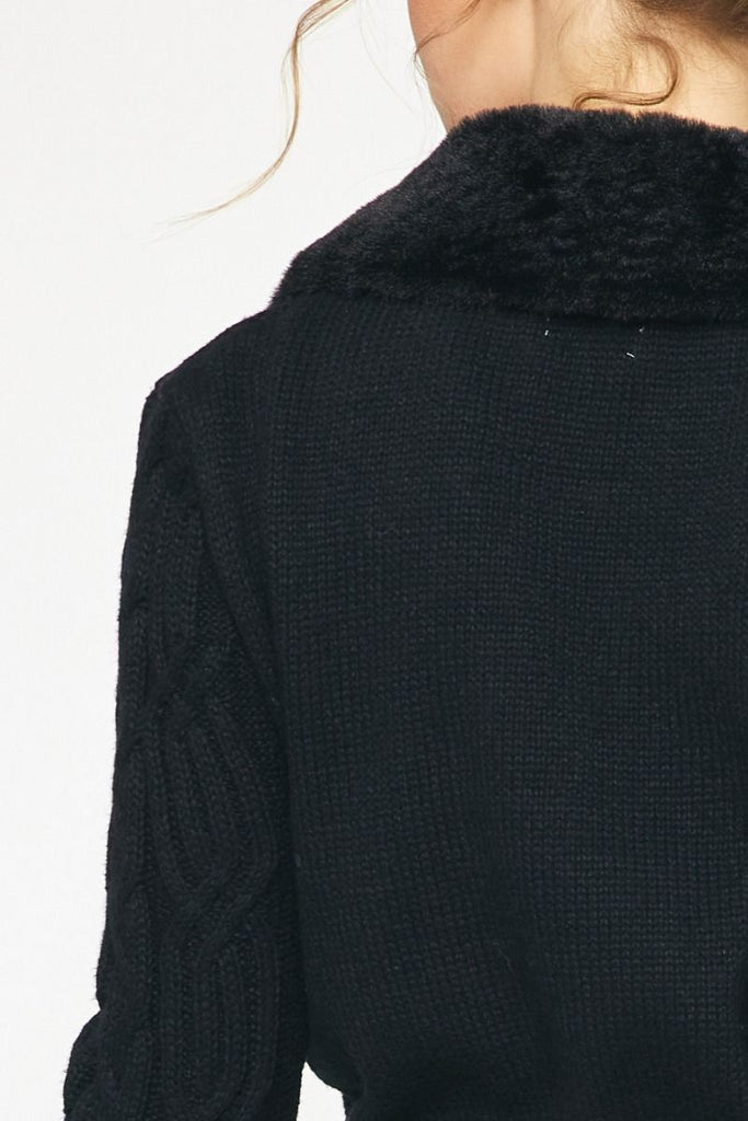 Fur For Days Sweater - Black