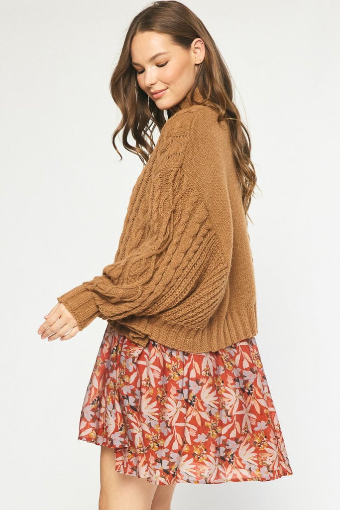 Perfect Poncho Sweater - Camel