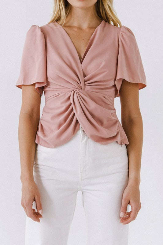 Blush Twisted Top