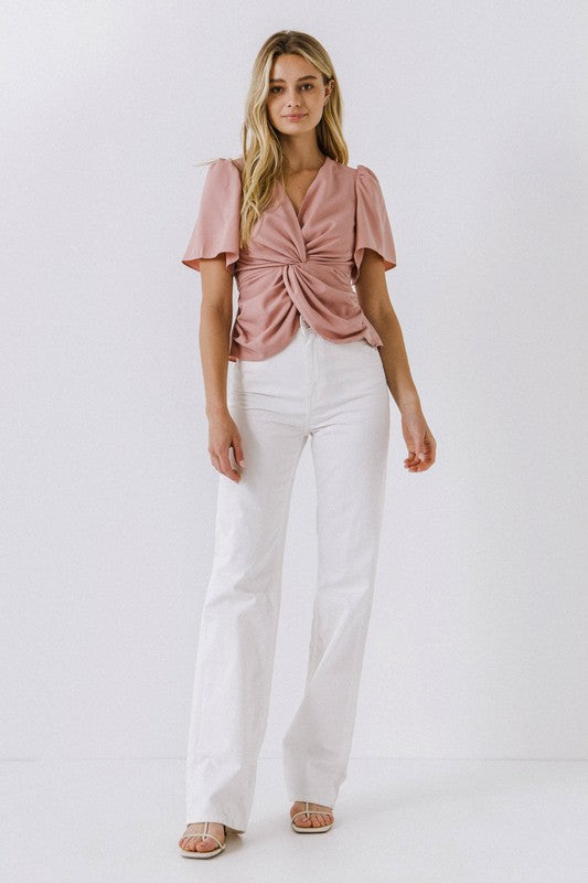 Blush Twisted Top