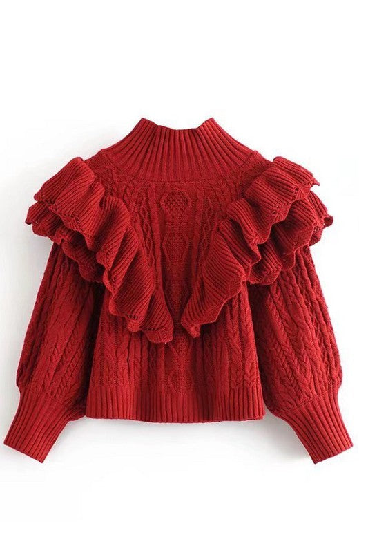 Remi Ruffle Sweater