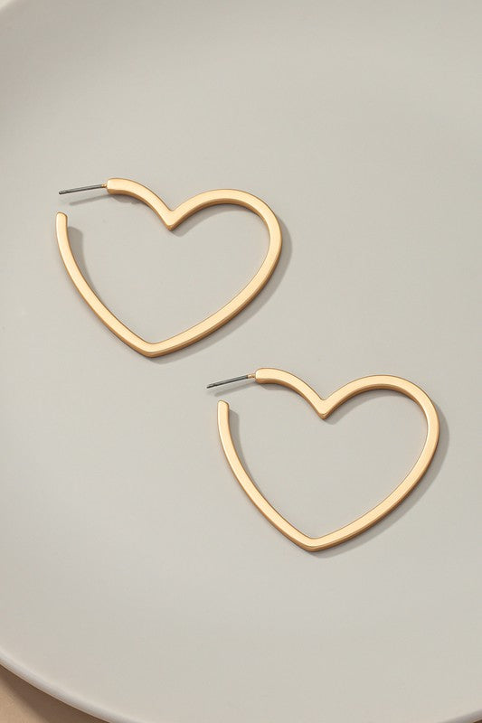 XOXO Earrings - Silver and Matte Gold